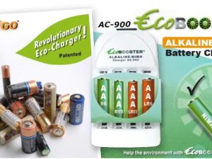 Batteriladdare för AA,AAA och C Alkaline och uppladningsbara