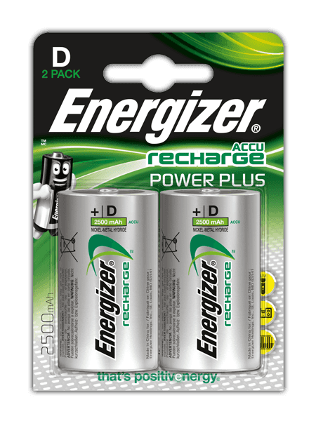 Energizer Recharge Power Plus D 2-Pack