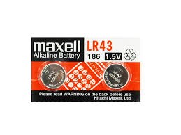 Maxell LR43 / 186, 10-Pack